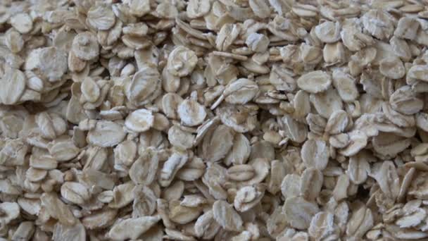 Farina Avena Laminata Secco Colazione Sana — Video Stock