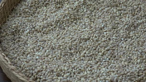 Vista Cesto Pieno Cereali Cereali Grano Grano Cereali — Video Stock