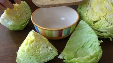 Buzdağı marulu taze salata yaprakları. (Lactuca sativa)