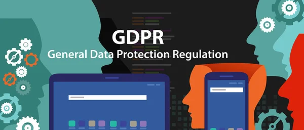 Regulamento Geral de Proteção de Dados GDPR Concept Illustration —  Vetores de Stock