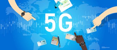 5g telefon teknolojisi dünya çapında bağlayın. Akıllı ve 5. Hızlı internet.
