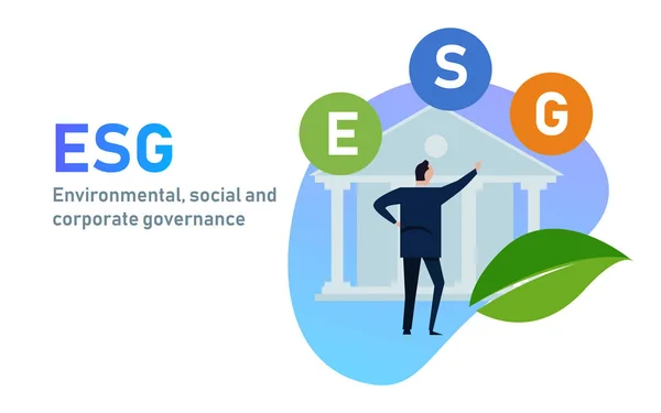ESG-concept van milieu, sociale en governance in duurzame en ethische zaken — Stockvector