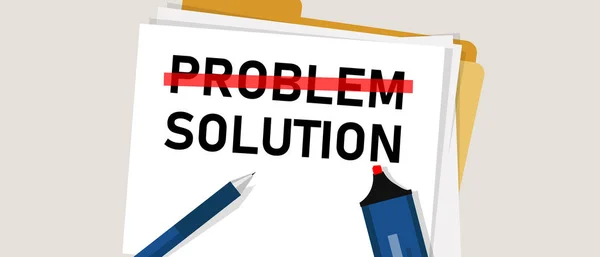 Поиск решения проблем путем решения концепции проблем . — стоковый вектор