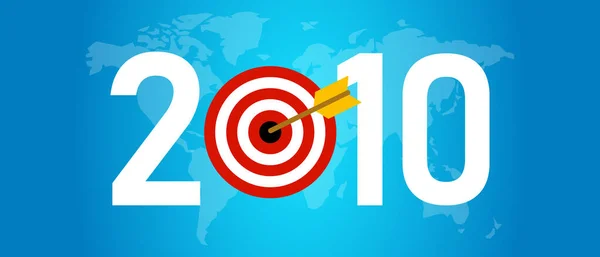 2010年新年商业国际目标箭飞镖全球国际 — 图库矢量图片