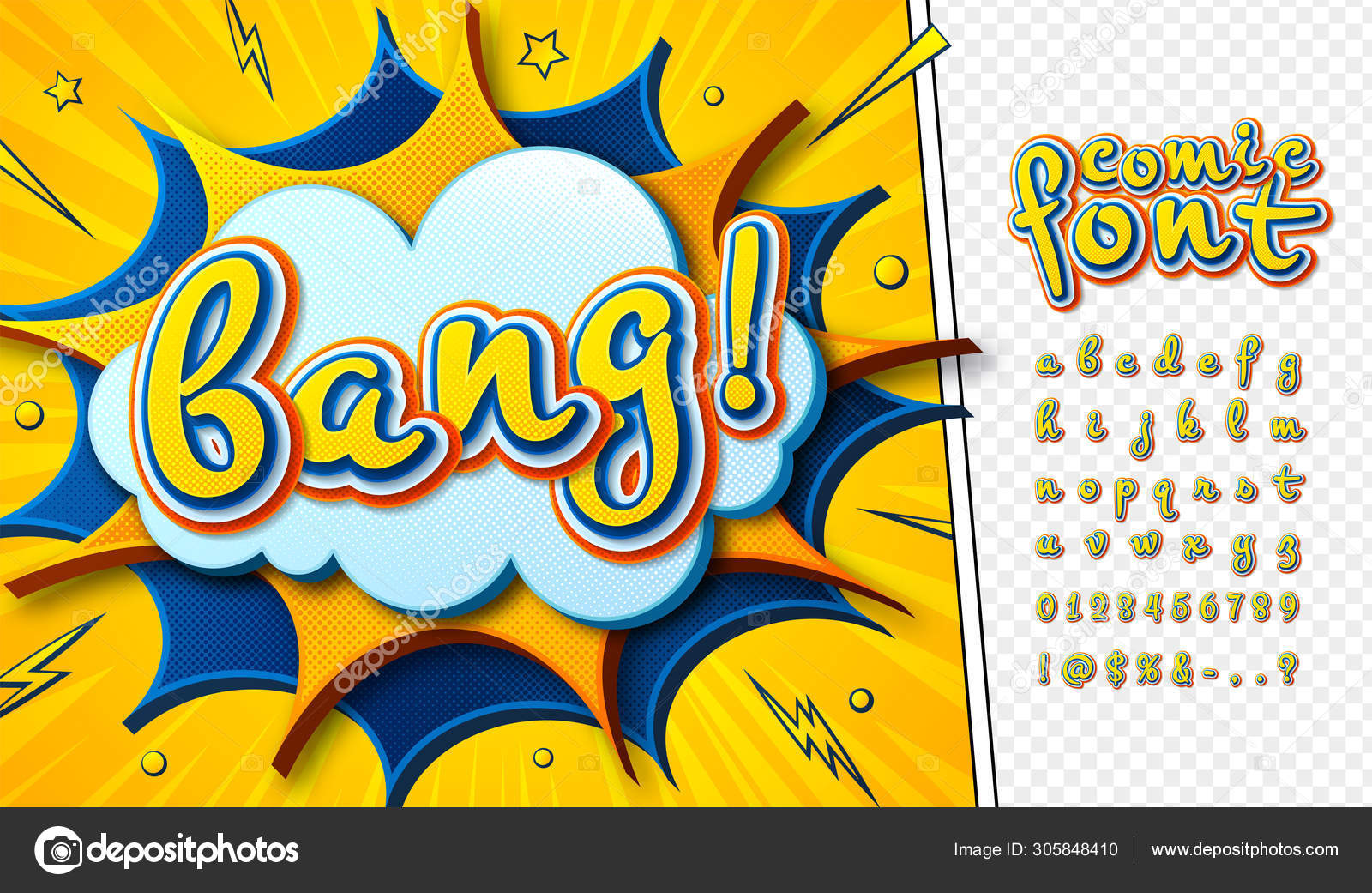 3d Cartoon Comic Font Kid S Alphabet In Style Of Pop Art