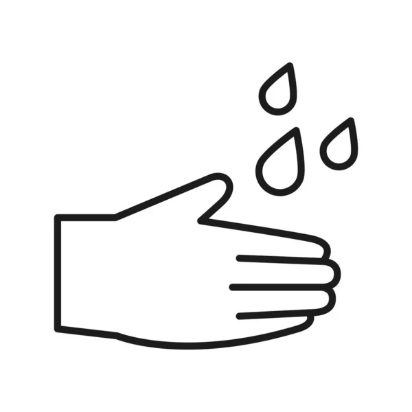 Ícone Higienização Das Mãos Lave Símbolo Das Mãos Prevenção Pandemia —  Vetores de Stock