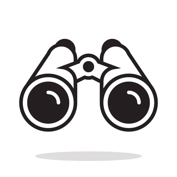 Metin içeren izole edilmiş, çizgili dürbün simgesi. Arama ve gözlem konsepti. Gelecekteki optik ekipmanlara bakıyorum..