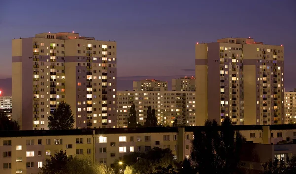 Postmoderní Sídliště Velkou Desku Evropa Stock Fotografie