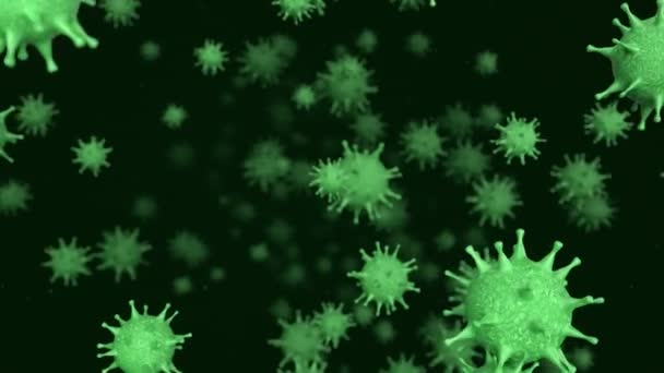 Movimiento a través de un grupo de células virales mortales — Vídeo de stock