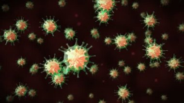 Yeşil viral hücreler kan dolaşımında hareket eder