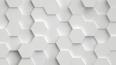 3D altıgen döngü ile Soyut Beyaz arka plan