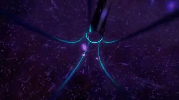 宇宙を通した Cg アニメーションの旅、ループ — ストック動画