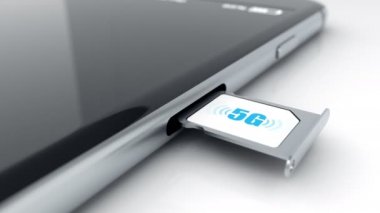 Akıllı telefon yuvasına 5g SIM kart kuruluyor