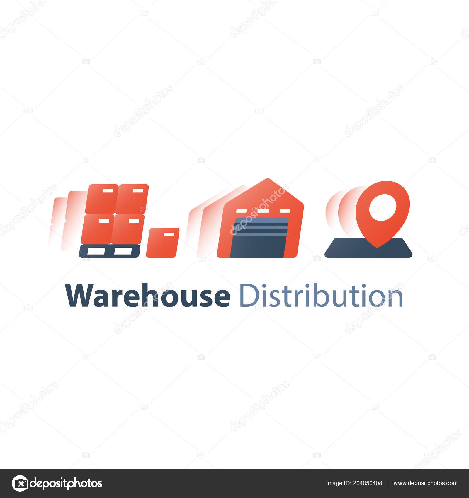 Wholesale supply chain concept, warehouse and distribution, storage