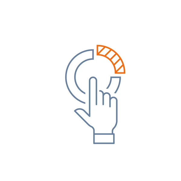 Dotykem prstu, ukazující ruka, výběr koncepce vyberte možnost — Stockový vektor