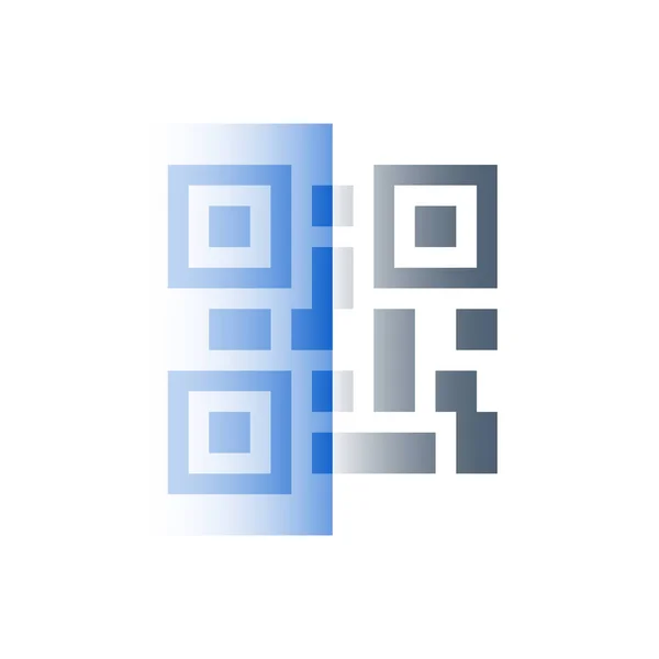 Сканування QR-коду, концепція розпізнавання, векторна плоска піктограма — стоковий вектор