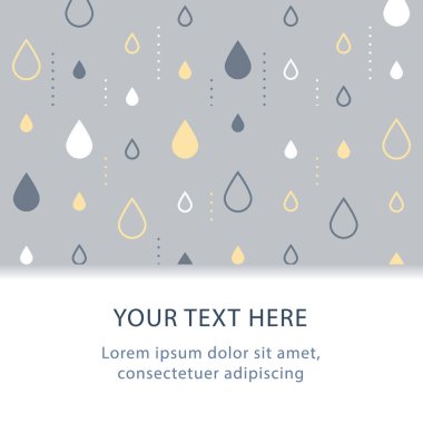 İnce model, grafik tasarım, yağmur damlaları, dekorasyon üstbilgi, yaratıcı zemin ile arka plan