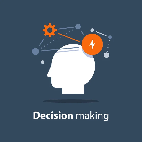 Emotional intelligence, decision making, positive mindset, psychology and neurology, behavior science, creative thinking — Stock Vector