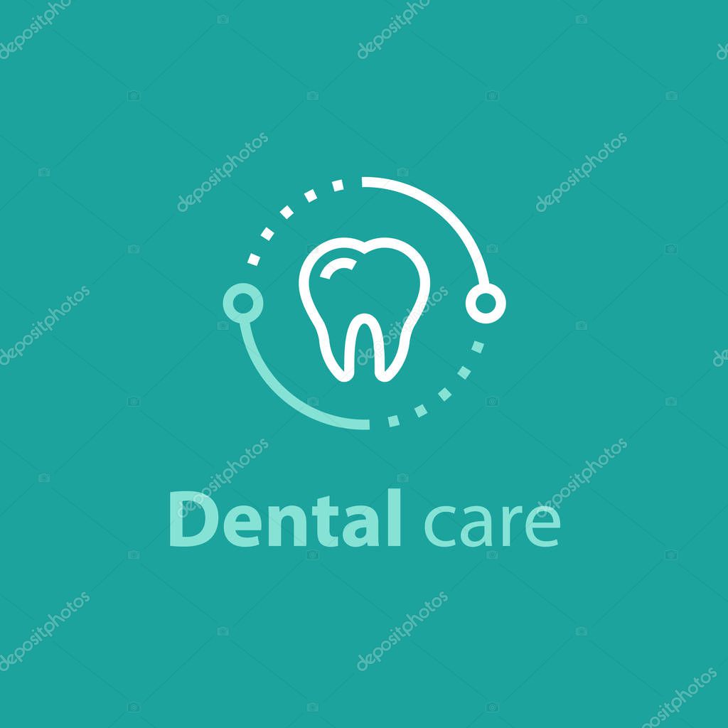 Dental care, prevention check up, hygiene and treatment, stomatology services, vector icon set