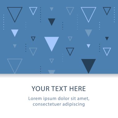 İnce model, grafik tasarım, üçgenler, dekorasyon üstbilgi, yaratıcı zemin ile soyut geometrik arka plan