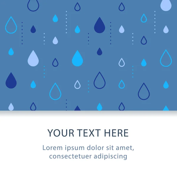 Тонкий узор, графический дизайн, абстрактный фон с капельками дождя, декоративный заголовок, творческий фон — стоковый вектор
