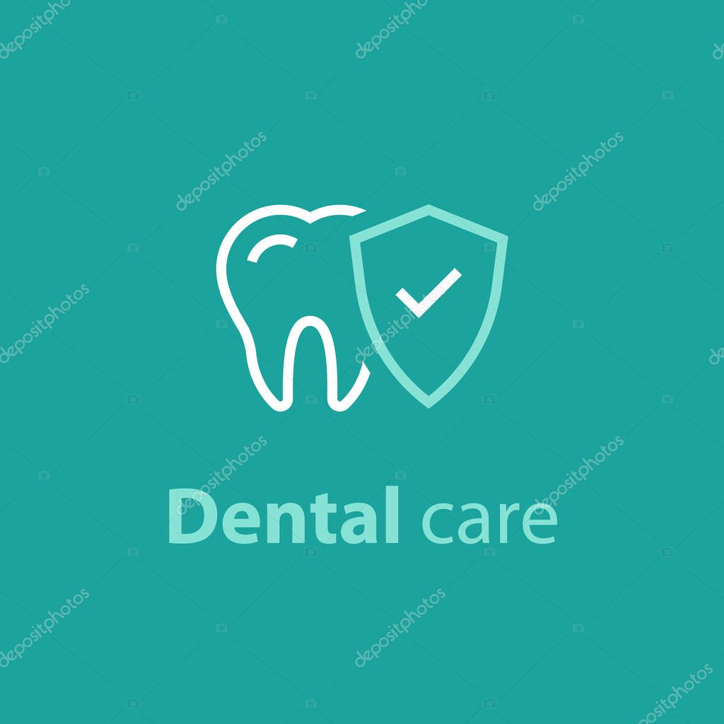 Dental care, prevention check up, hygiene and treatment, stomatology services, vector icon set