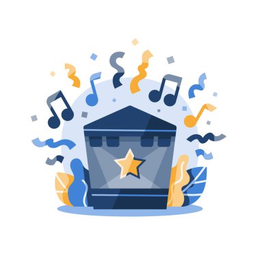 Müzik Festivali, açık konser sahne gezeceğiniz çatı, eğlence performansı, Festival olay düzenleme