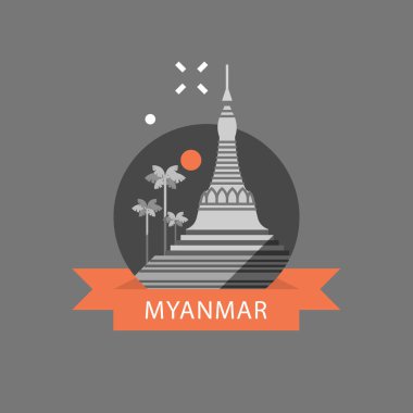 Yangon sembolü, Shwedagon pagoda, Myanmar seyahat hedef, kültür ve mimari, ünlü