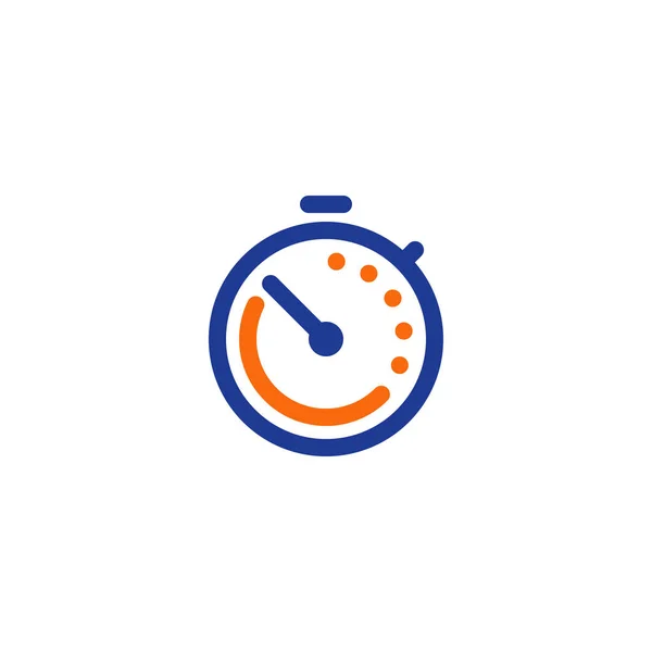 Time klok lijn pictogramserie, snelle service, snelle levering en werktijden — Stockvector