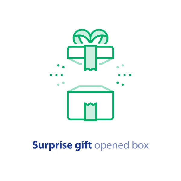 Super gift, amazing present, surprising opened box, happy birthday, promotion package