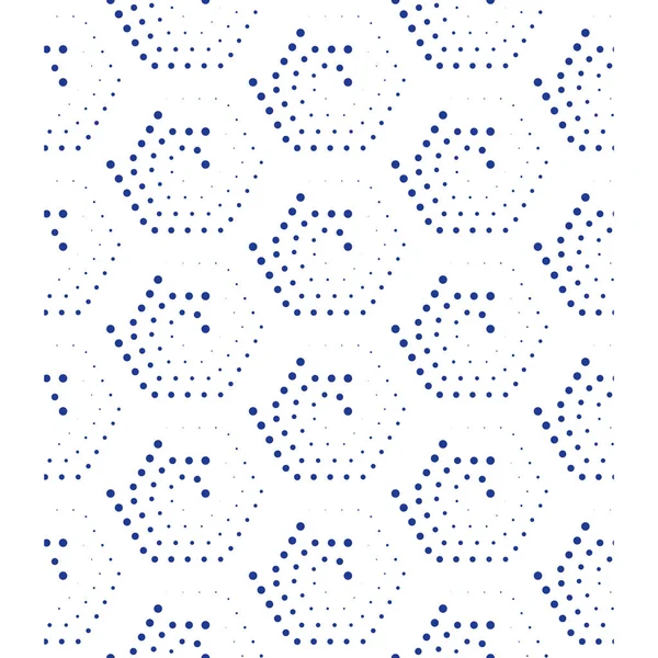 Subtle pattern with dotted hexagons — Stock Vector