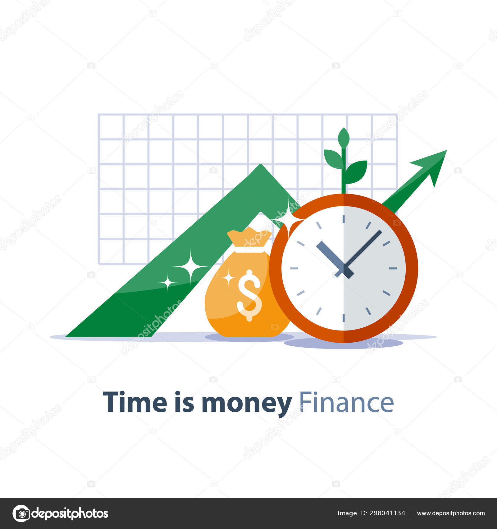 Future investment, time is money, pension fund, superannuation finance