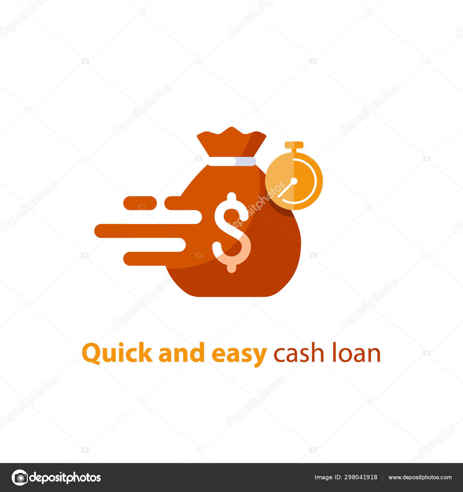 depositphotos 298041918 stock illustration fast loan quick money finance