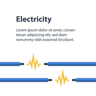 Çıplak uçlu ve akımlı elektrik telleri, onarım ve bakım