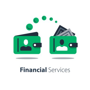 Para, cüzdan ve para çevirme, insanlar arasında transfer iade