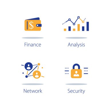 Çevrimiçi finans, internet bankacılığı, web güvenliği, bilgisayar monitörü ve asma kilit, finansal güvenlik sistemi