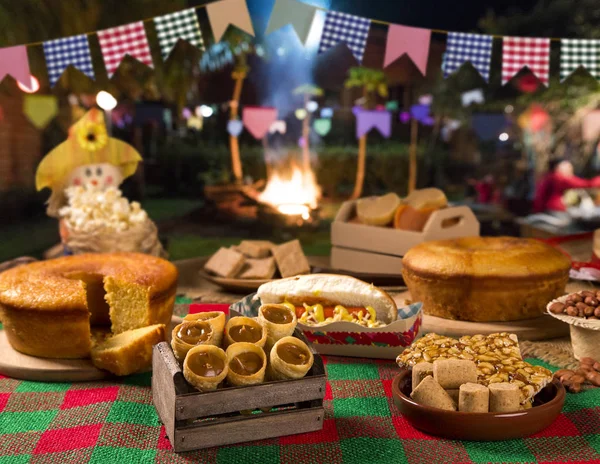 Tisch Der Brasilianischen Festa Junina — Stockfoto