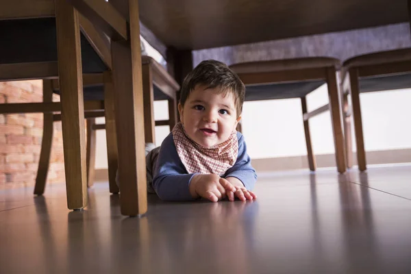 Beautiful Baby Boy Table — Stock Photo, Image