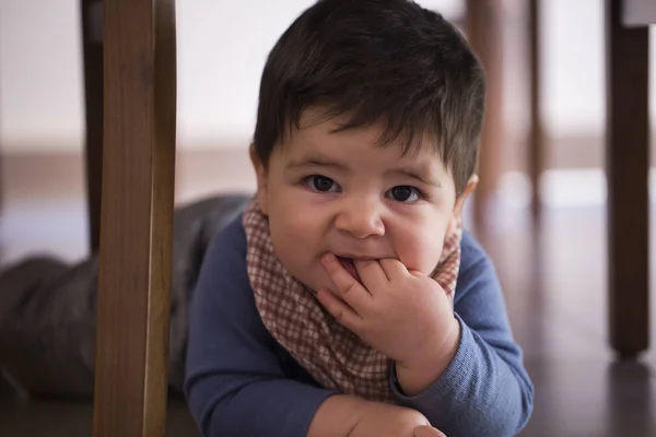 Beautiful Baby Boy Table — Stock Photo, Image