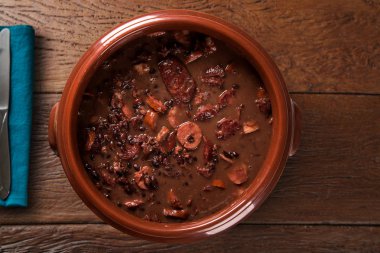Brezilya Feijoada Gıda. Üst görünüm
