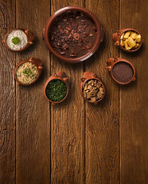 Brezilya Feijoada Gıda. Üst görünüm