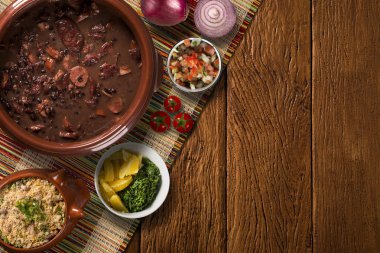 Brezilya Feijoada Gıda. Üst görünüm