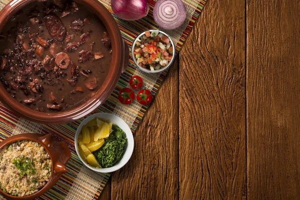 Brezilya Feijoada Gıda. Üst görünüm