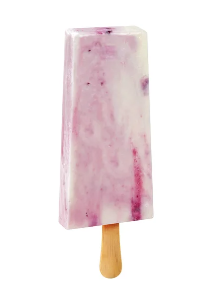 Stick ice cream yogurt flavor isolated on wood background. Mexican Pallets.