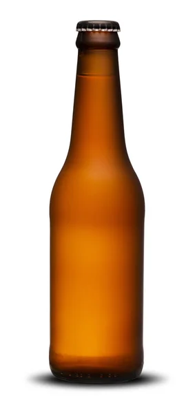 300ml beer bottles long neck dry on white background. ipa. — Stock Photo, Image