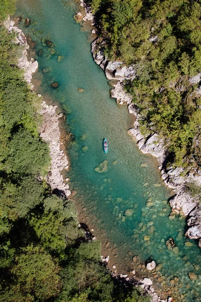 Men canoeing in river — Stock Photo, Image