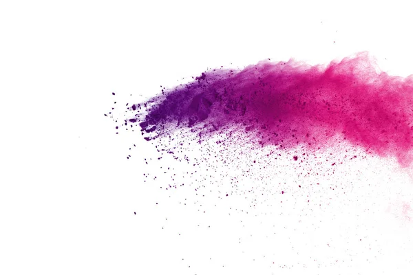 Abstrakt För Färgat Pulver Explosion Vit Bakgrund Multicolor Pulver Mulat — Stockfoto