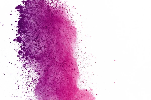 Färgade Pulver Explosion Vit Bakgrund Multicolor Pulver Mulat Isolera Färgglada — Stockfoto