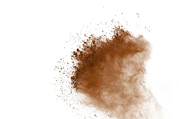Взрыв Сухой Почвы Белом Фоне — стоковое фото