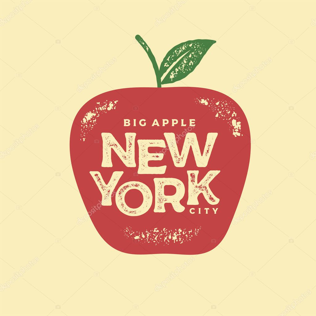 New York city typography design. For apparel, t-shirt, print, home decor elements, greeting card, poster. Vector illustration